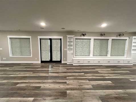 Living room with hardwood floor